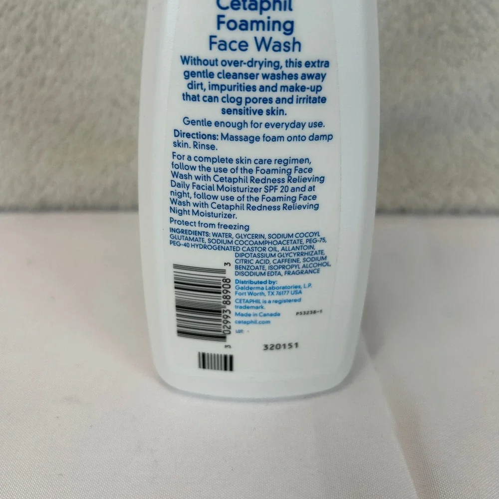 Cetaphil Foaming Face Wash for Redness Prone Skin 8oz 237ml Gently Cleanses
